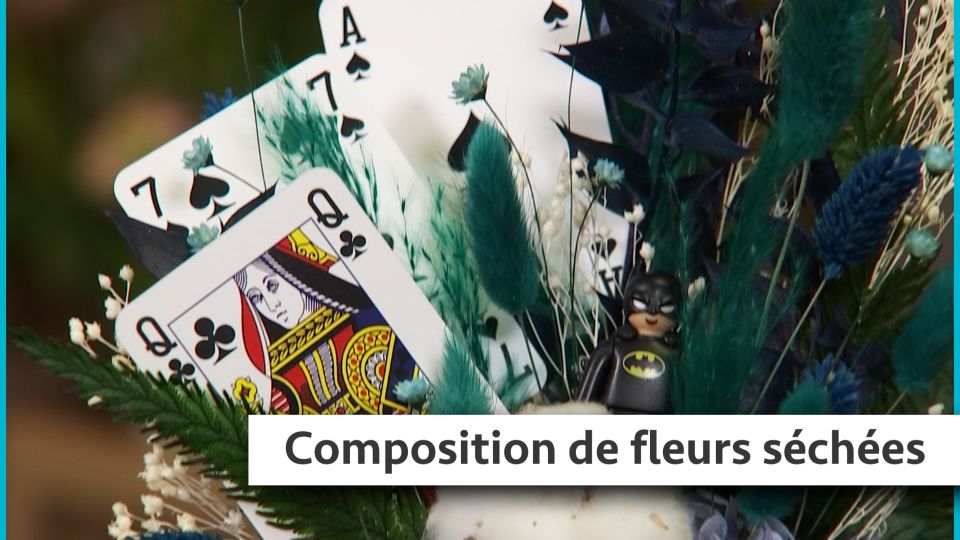 Atelier du jardin : Composition de fleurs séchées