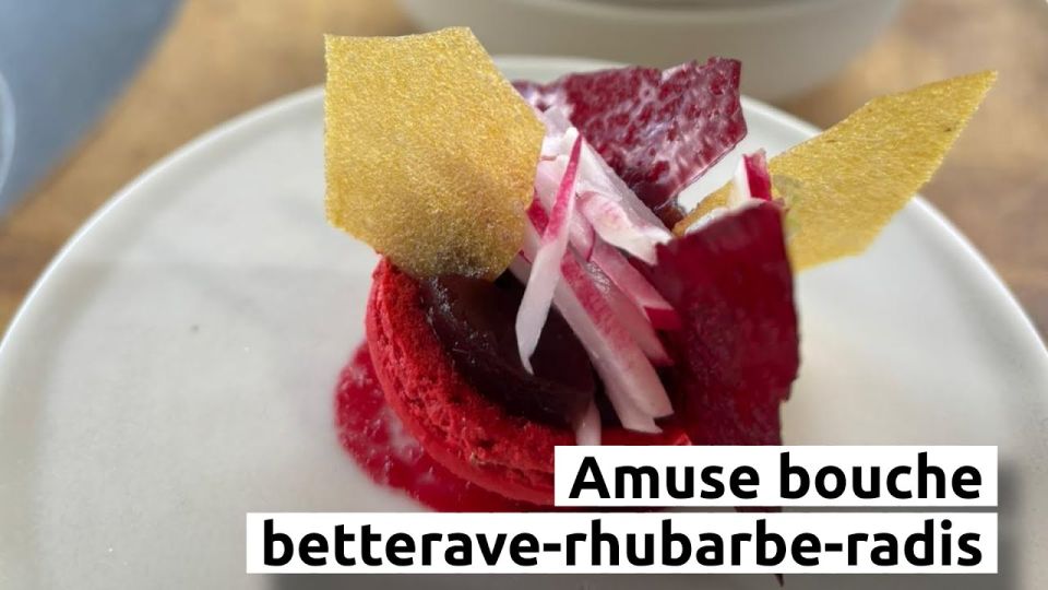 A feu doux : Alexis Baudin #01 Amuse bouche betterave-rhubarbe-radis