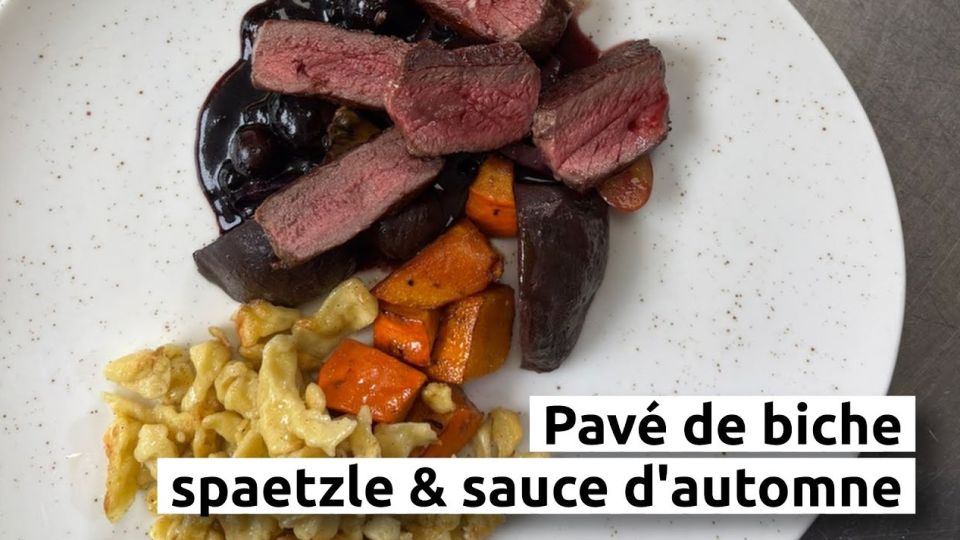 A feu doux : Au Bon Gîte #4 Pavé de bichespaetzle & sauce d'automne