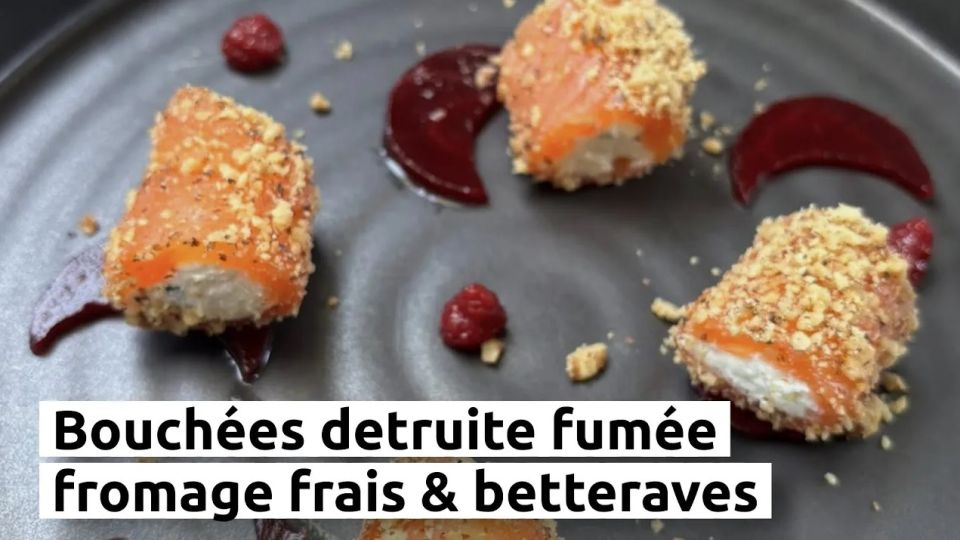 A feu doux : Le Bois Chenu #01 Bouchées de truite fumée au fromage frais sur betteraves