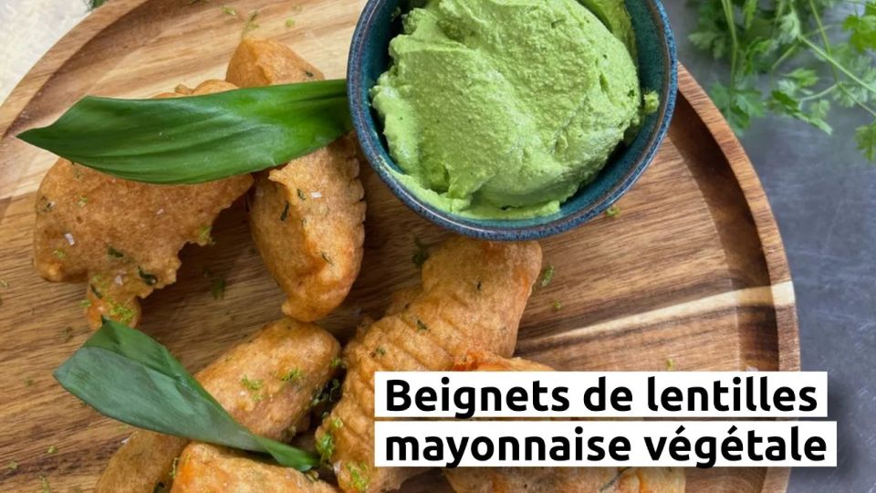 A feu doux : L'Auberge de Saint-Amé #1 Beignets de Lentilles Roses à la Truite Fumée et à l'Ail des Ours