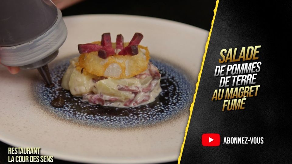 A feu doux : La cour des sens #3 Salade de pommes de terre au magret fumé