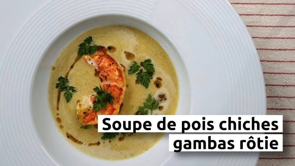 A feu doux : Mimi Cuisine #1 Soupe de pois chiches et gambas rôtie