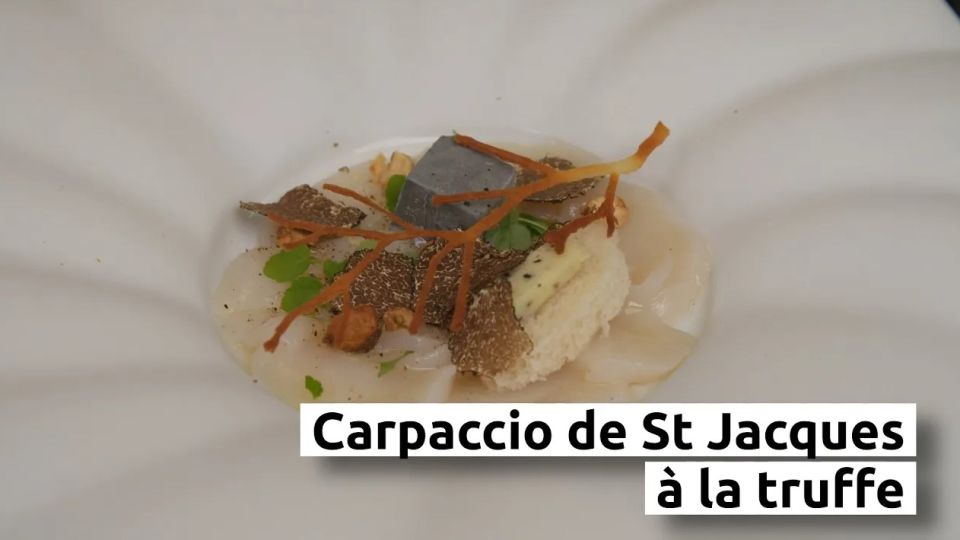 A feu doux : 5ème Saveur #01 Carpaccio de St Jacques à la truffe