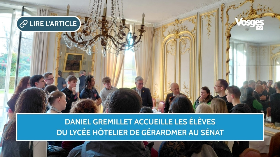 Daniel Gremillet accueille les élèves du lycée hôtelier de Gérardmer au Sénat