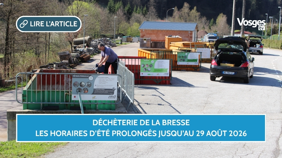 Déchèterie de La Bresse : les horaires d’été prolongés jusqu’au 29 août 2026